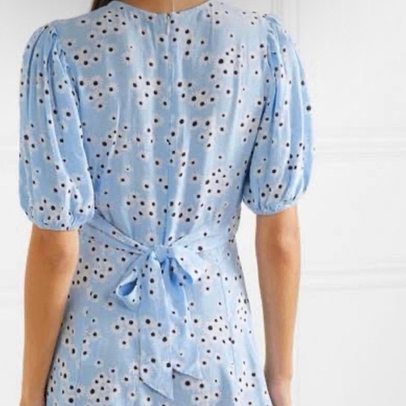 Faithfull the Brand x Revolve Blue Daisy Print Mini Dress size 4 - Picture 5 of 10